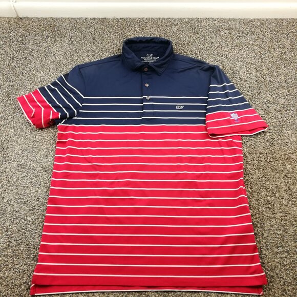 Vineyard Vines Union League Golf Club Polo Shirt Performance Mens Medium - Picture 2 of 8
